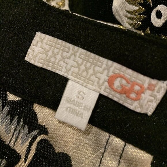 GB Girls Skirt. Size Small 26" Waist. Metallic Tapestry Look. Metallic. B71 - Picture 5 of 7